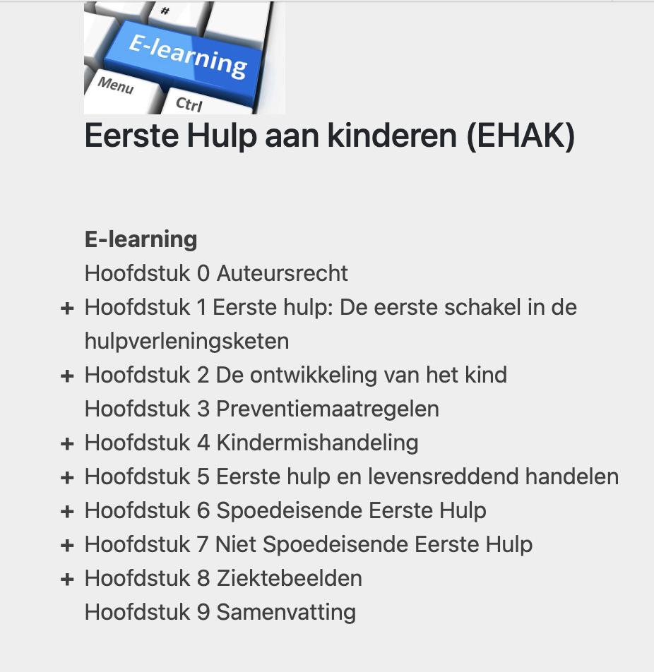 Eerste Hulp aan kinderen (EHAK)