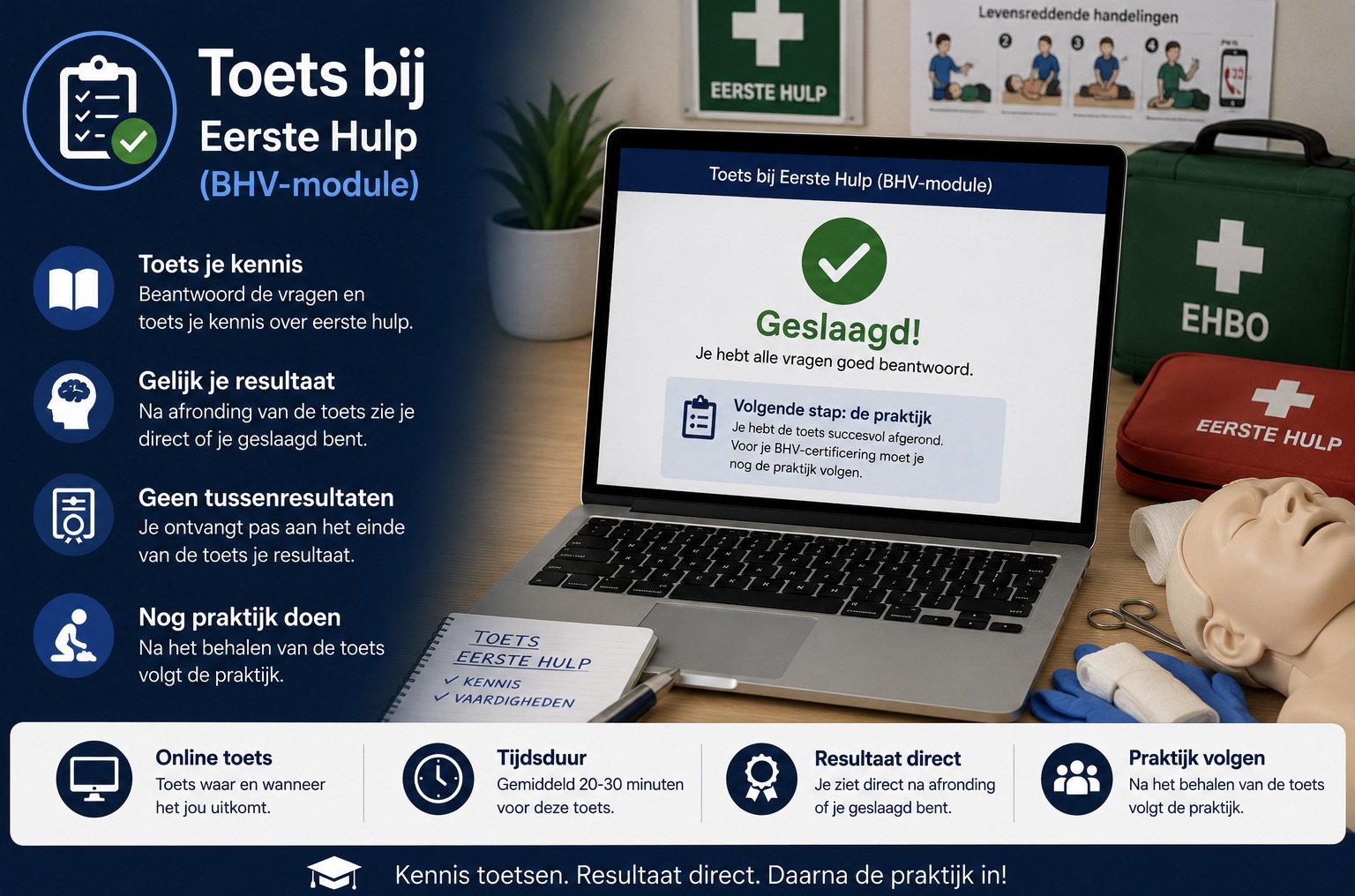 Toets bij Eerste Hulp (BHV-module)