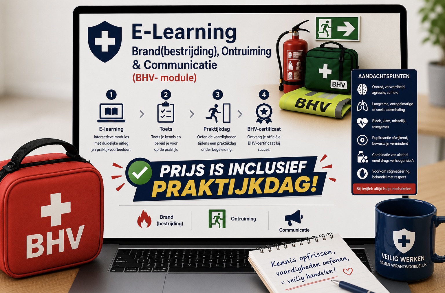 03. E-Learning Brand(bestrijding), Ontruiming & Communicatie (BHV- module)